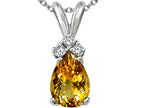 Tommaso Design™ Genuine Citrine Pendant Necklace