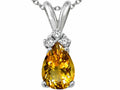 Tommaso Design™ Genuine Citrine Pendant Necklace