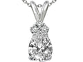 Tommaso Design™ Genuine White Topaz Pendant Necklace