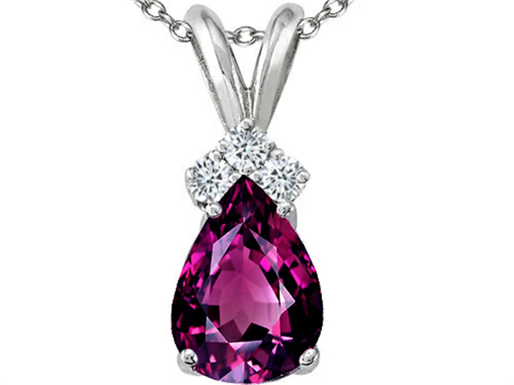 Tommaso Design™ Genuine Rhodolite Pendant Necklace