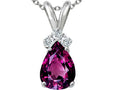 Tommaso Design™ Genuine Rhodolite Pendant Necklace