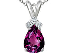 Tommaso Design™ Genuine Rhodolite Pendant Necklace