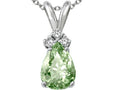 Tommaso Design™ Green Amethyst Pendant Necklace