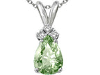 Tommaso Design™ Green Amethyst Pendant Necklace