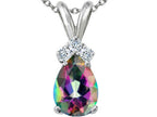 Tommaso Design™ Mystic Rainbow Topaz Pendant Necklace