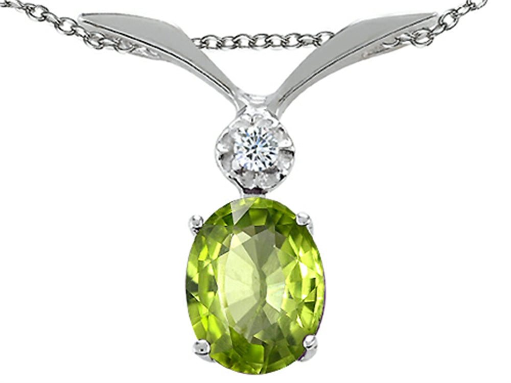 Tommaso Design™ Genuine Peridot Pendant Necklace