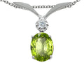 Tommaso Design™ Genuine Peridot Pendant Necklace