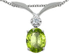 Tommaso Design™ Genuine Peridot Pendant Necklace