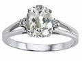 Tommaso Design Genuine White Topaz Ring