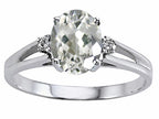 Tommaso Design Genuine White Topaz Ring