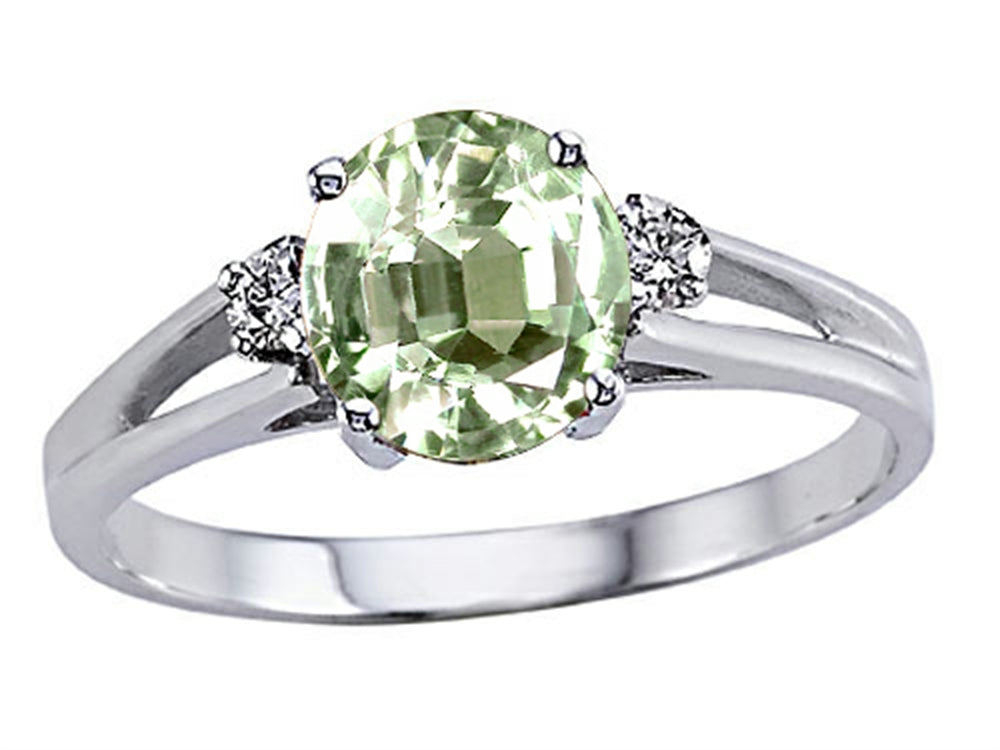 Tommaso Design Green Amethyst Ring