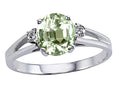 Tommaso Design Green Amethyst Ring