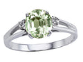 Tommaso Design Green Amethyst Ring