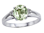Tommaso Design Green Amethyst Ring