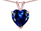 Star K ™ 8mm Heart Created Sapphire Pendant Necklace