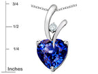 Star K™ Heart Shaped 8mm Simulated Tanzanite Endless Love Pendant Necklace
