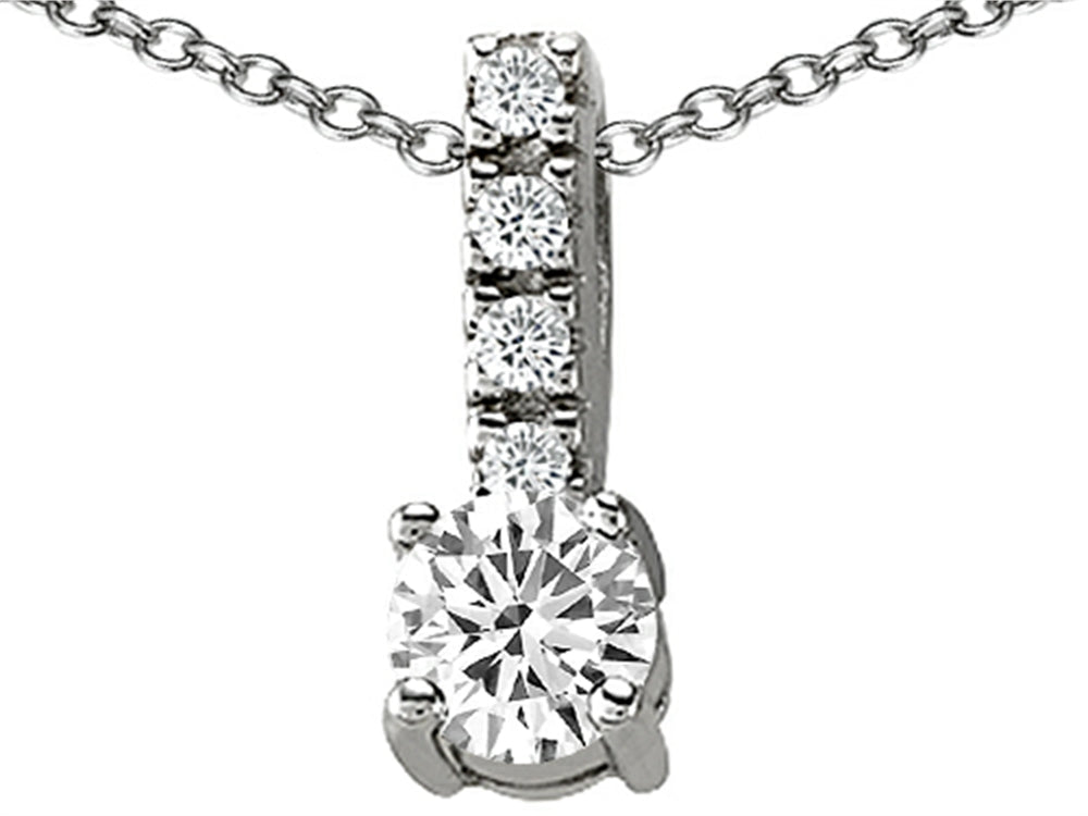 Star K™ Genuine White Topaz Pendant Necklace