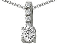 Star K™ Genuine White Topaz Pendant Necklace