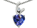 Star K™ Heart Shaped 8mm Simulated Tanzanite Pendant Necklace