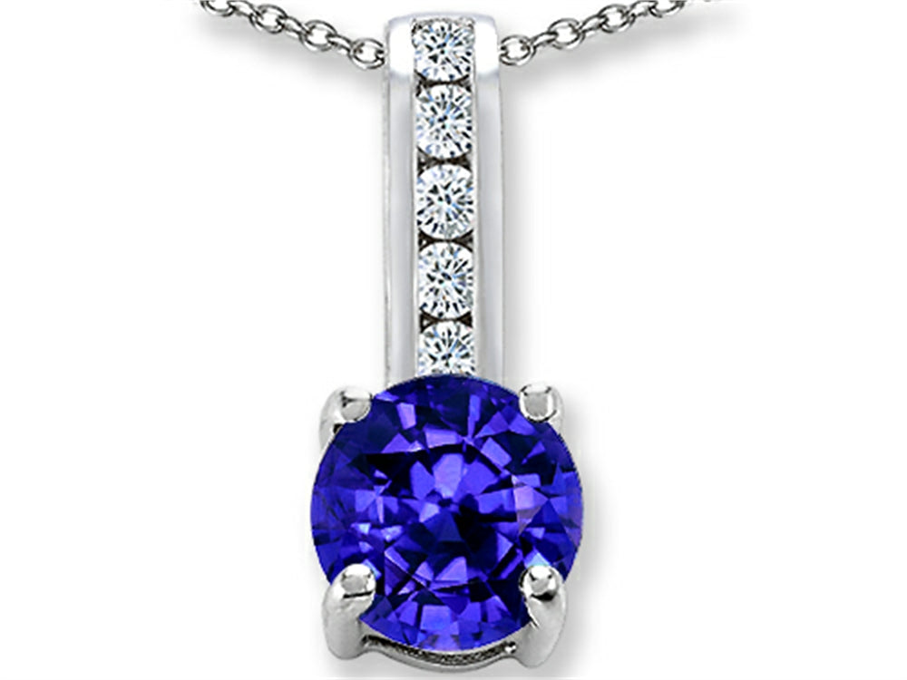 Star K™ Simulated Tanzanite And Cubic Zirconia Pendant Necklace
