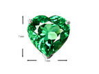 Star K™ 7mm Heart Simulated Emerald Earrings Studs