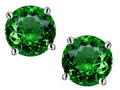 Star K™ Round 7mm Simulated Emerald Earrings Studs