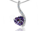 Tommaso Design™ Heart Shape 6mm Simulated Alexandrite Pendant Necklace