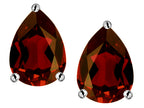 Star K™ Pear Shape 9x7mm Simulated Garnet Earrings Studs