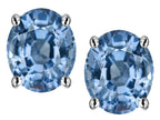 Star K™ Oval 8x6mm Simulated Aquamarine Earrings Studs