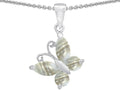 Star K™ Butterfly Pendant Necklace Made with Sea Shell