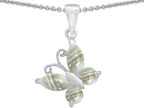 Star K™ Butterfly Pendant Necklace Made with Sea Shell