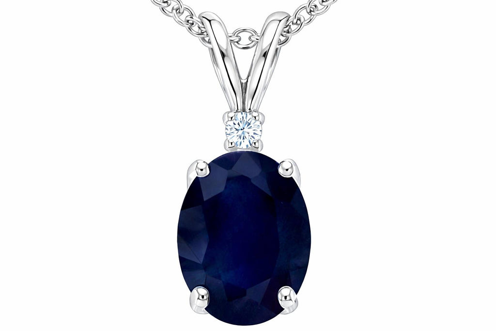 Tommaso Design™ Genuine Sapphire Pendant Necklace