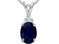 Tommaso Design™ Genuine Sapphire Pendant Necklace