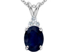 Tommaso Design™ Genuine Sapphire Pendant Necklace