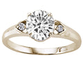 Tommaso Design Genuine White Topaz set in Engagement Ring