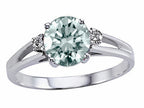 Tommaso Design Genuine Aquamarine Ring