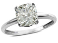 Original Star K White Topaz 7mm Cushion-Cut Solitaire Engagement Ring
