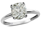 Original Star K White Topaz 7mm Cushion-Cut Solitaire Engagement Ring
