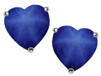 Star K™ 7mm Heart Shape Created Star Sapphire Earrings Studs