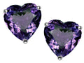 Star K™ 7mm Heart Shape Simulated Alexandrite Earrings Studs