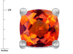 Star K™ Cushion-Cut 7mm Simulated Mexican Fire Opal Earrings Studs