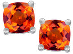 Star K™ Cushion-Cut 7mm Simulated Mexican Fire Opal Earrings Studs