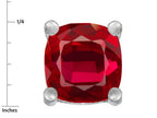 Star K™ Cushion-Cut 7mm Created Ruby Earrings Studs