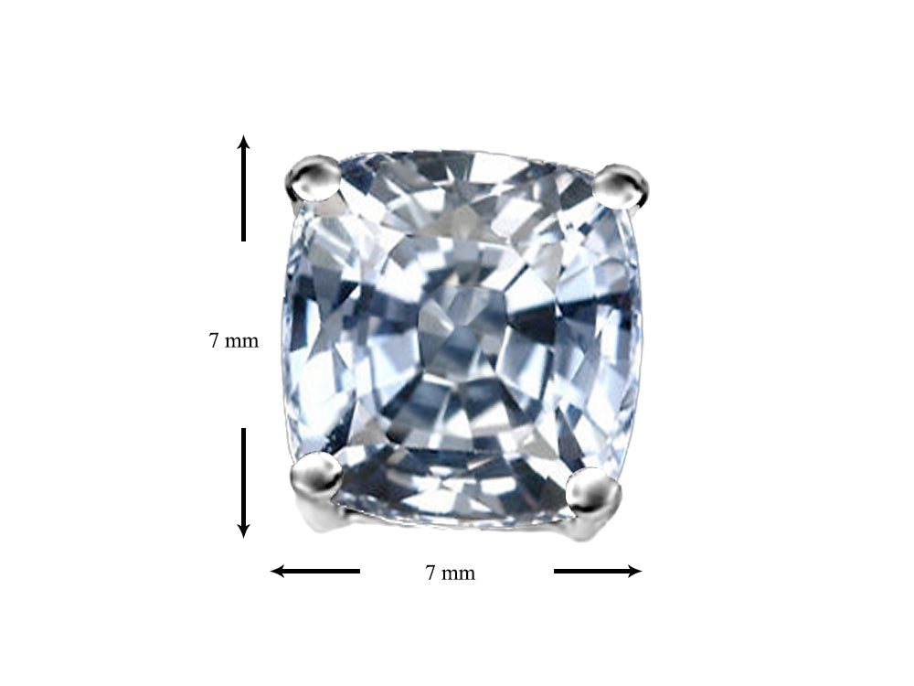 Star K™ Cushion-Cut 7mm Simulated White Topaz Earrings Studs