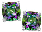 Star K™ Cushion-Cut 7mm Mystic Rainbow Topaz Earrings Studs