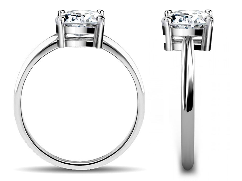 Original Star K Created Sapphire 7mm Cushion-Cut Solitaire Engagement Ring