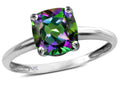 Original Star K Mystic Topaz 7mm Cushion-Cut Solitaire Engagement Ring