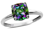 Original Star K Mystic Topaz 7mm Cushion-Cut Solitaire Engagement Ring