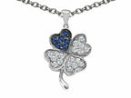 Star K™ Lucky Clover Pendant Necklace With Created Sapphire