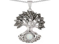 Star K Tree Of Life Good Luck Pendant Necklace With 7mm Round Created Opal